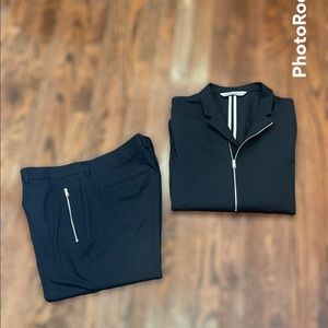 Men’s Zara Casual Ankle Length Pants Suit Top Size L Bottom Size Eur 44 US 34